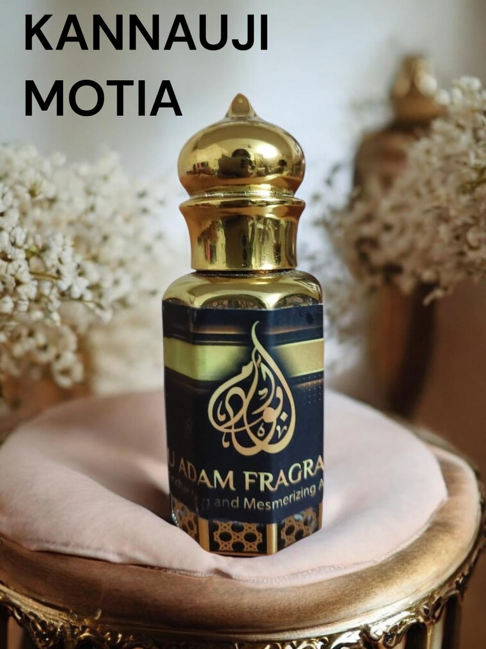 Kannauji Motia by Abu Adam, organic Concentrated Perfume Oil, 12 ml, Alcohol-Free, Unisex Attar