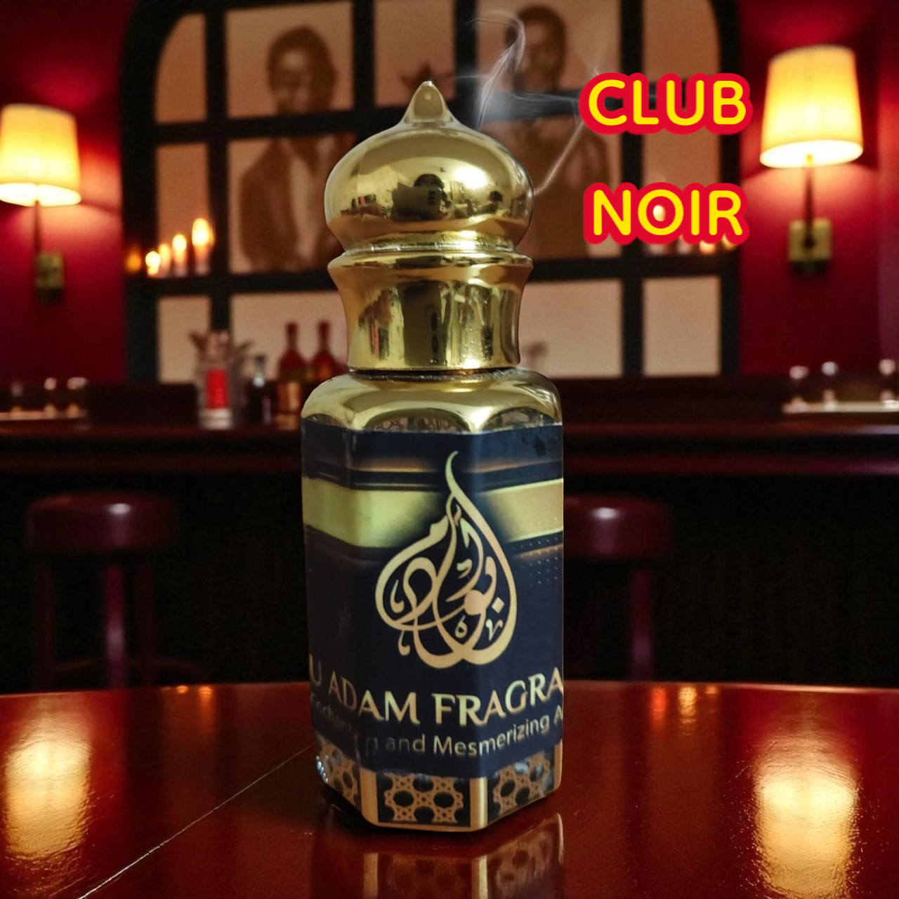 Club Noir by Abu Adam Fragrances, French Perfume Oil, 12 ml, Alcohol-Free, Unisex Attar